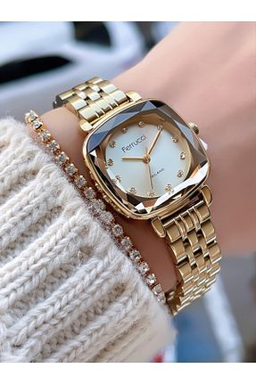 ساعت مچی زرد زنانه استل (فولاد) Ferrucci - کد 894859237