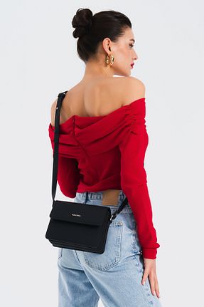 کیف پستچی مشکی زنانه چرم مصنوعی Nautica - کد 894896578