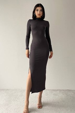 لباس طوسی زنانه بافتنی barış sülün lovebox - کد 894835856