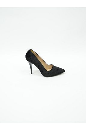 کفش استایلیتو مشکی پاشنه نازک EYMEN SHOES - کد 896490305