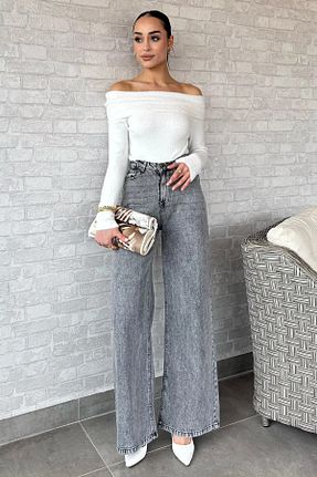 شلوار طوسی زنانه پنبه ای GÜLSELİ - کد 894894155