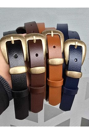 کمربند مشکی زنانه چرم خالص Kemerix - کد 894905680