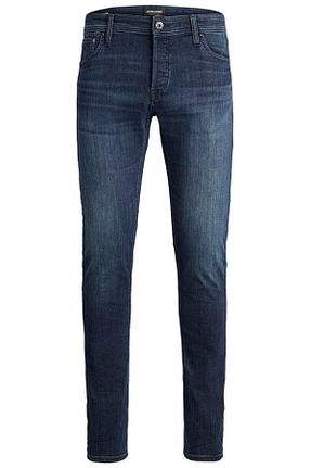 شلوار جین سرمه ای مردانه پاچه تنگ Jack & Jones - کد 858142366