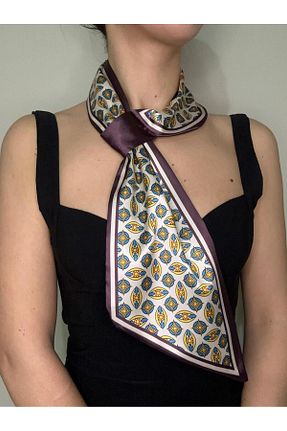 دستمال گردن قهوه ای زنانه پلی استر ElevaGlam - کد 859032959