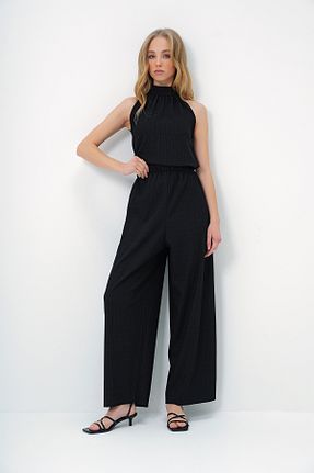 ست بالاتنه و پائین تنه مشکی زنانه بافتنی Trend Alaçatı Stili - کد 891517753