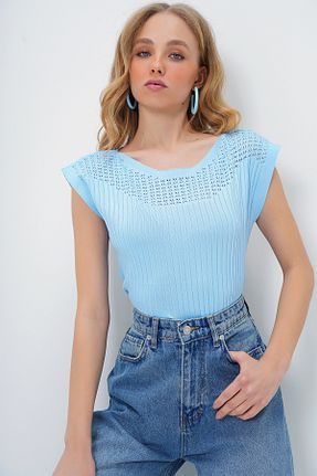 بلوز بژ زنانه ساده Trend Alaçatı Stili - کد 894027679