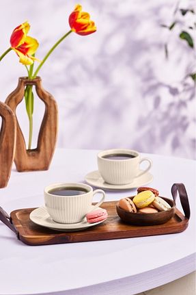فنجان چای بژ استخوان چینی Karaca - کد 885940157