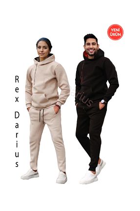 ست بالاتنه و پائین تنه مشکی زنانه بافتنی Rex Darius - کد 894462490