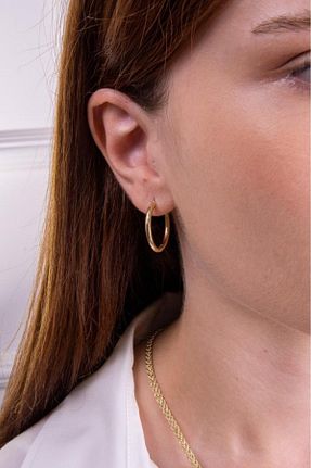 گوشواره طلا طلائی زنانه 14 عیار Tufanlar Kuyumculuk - کد 769908735