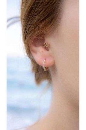 گوشواره طلا طلائی زنانه 14 عیار Tufanlar Kuyumculuk - کد 327463329