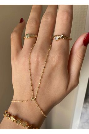 شاهمران جواهر طلائی زنانه روکش نقره Niceboutique - کد 799882543