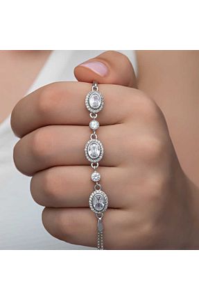 دستبند نقره زنانه 925 عیار Caseras - کد 894086071