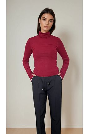 بادی زرشکی زنانه یقه ماهیگیر SOFT - کد 891374305