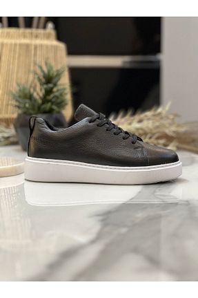 کفش اسنیکر مشکی مردانه چرم اصل Martini Shoes - کد 892758878