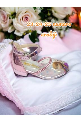 کفش مجلسی صورتی بچه گانه چرم مصنوعی PATİK BEBE - کد 804585365