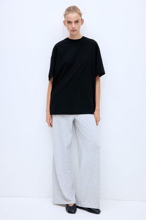 تیشرت مشکی زنانه اورسایز H&M - کد 858715641