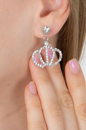 گوشواره جواهر زیرکن Furtek Aksesuar - کد 892840448