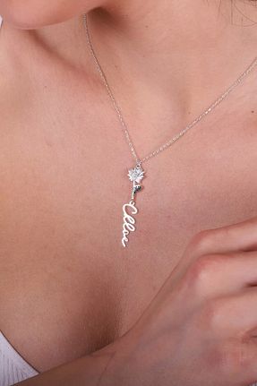 گردنبند نقره رنگی زنانه 925 عیار ipek silver - کد 892847630