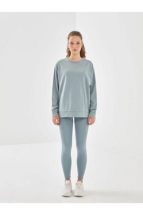 سوئیشرت سبز زنانه ساده LC Waikiki - کد 868310325
