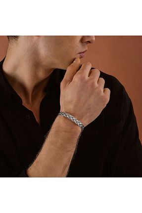 دستبند نقره مردانه 925 عیار ipek silver - کد 892857116