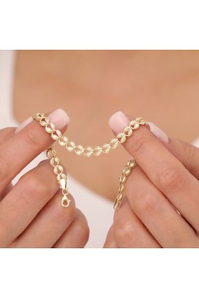دستبند طلا زرد زنانه 14 عیار Hasalp Kuyumculuk - کد 894241924