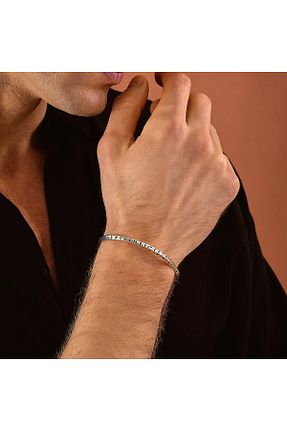 دستبند نقره مردانه 925 عیار ipek silver - کد 892857109