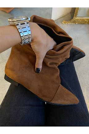 بوت / نیم بوت قهوه ای زنانه جیر TARZKIZ - کد 892857863