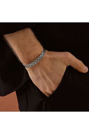 دستبند نقره مردانه 925 عیار ipek silver - کد 892857096
