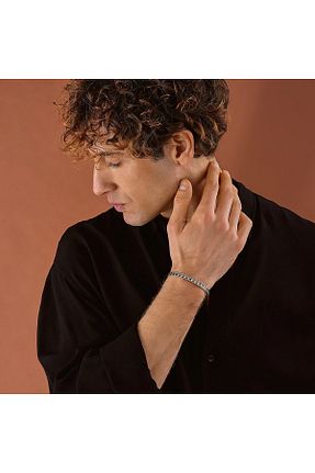 دستبند نقره مردانه 925 عیار ipek silver - کد 892857132