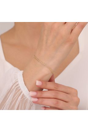 دستبند طلا زرد زنانه 14 عیار Hasalp Kuyumculuk - کد 894269987