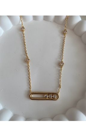 گردنبند استیل ( فولاد ) طلائی زنانه استیل (فولاد) gaila design - کد 892883179