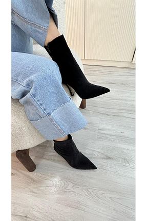 چکمه مشکی زنانه پارچه ای by emine eren emotion shoes - کد 892885051