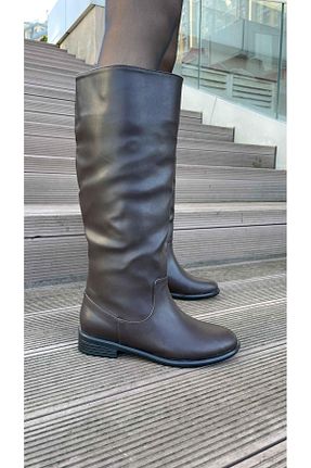 بوت / نیم بوت رنگی زنانه چرم مصنوعی Elvinin Tarzı - کد 892899691
