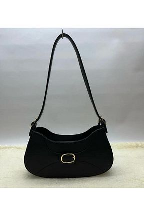 کیف دوشی مشکی زنانه چرم مصنوعی ÇANTA - کد 889721778