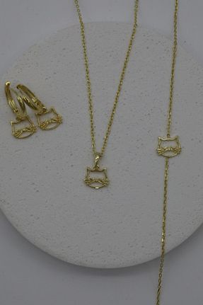 ست نقره طلائی زنانه زیرکن Inure Jewelry - کد 853530220