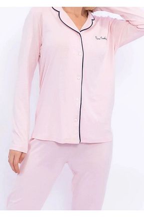 ست لباس راحتی بژ زنانه ساده Pierre Cardin - کد 892925848