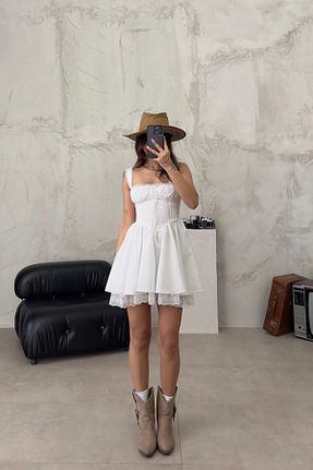 لباس سفید زنانه بافتنی MEECY - کد 892925423