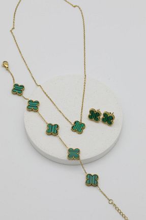 ست استیل سبز زنانه استیل ضد زنگ Inure Jewelry - کد 892954492