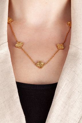 گردنبند استیل ( فولاد ) طلائی زنانه استیل ضد زنگ Inure Jewelry - کد 758927508