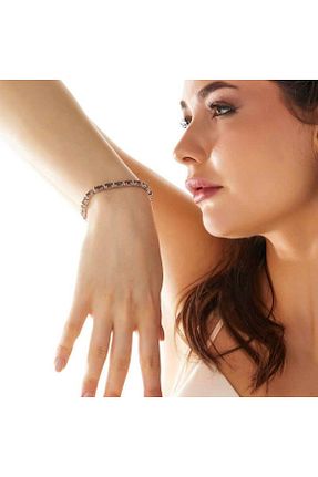 دستبند نقره رنگی زنانه 925 عیار BYARS BİLİSİM - کد 896563318