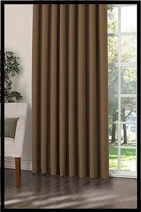 پرده زمینه قهوه ای پلی استر venedik home - کد 283944358