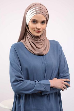 شال قهوه ای زنانه ویسکون Aisha