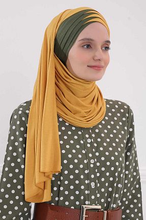 شال زرد زنانه ویسکون Aisha