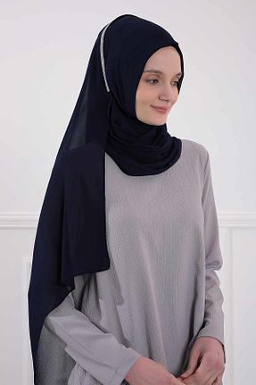 شال سرمه ای زنانه پلی استر Ayşe Tasarım - کد 62627983