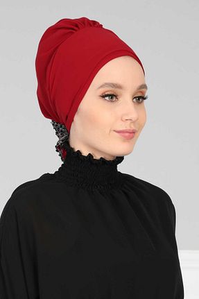 شال زرشکی زنانه شیفون Ayşe Tasarım - کد 111884485