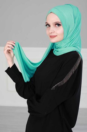 شال فیروزه ای زنانه ویسکون Aisha