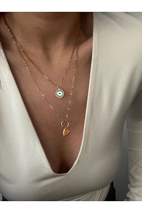 گردنبند استیل ( فولاد ) زرد استیل (فولاد) Hoop jewelery - کد 893045971