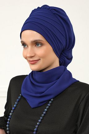 شال سرمه ای زنانه شیفون Aisha