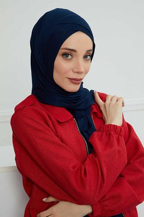 شال سرمه ای زنانه پنبه ای Aisha