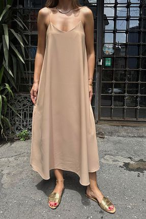 لباس قهوه ای زنانه ویسکون Moda cameo - کد 898058369